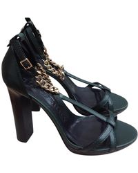 Burberry Green Leather Sandals - Multicolour
