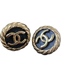 Chanel Pendientes CC - Negro