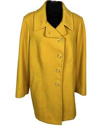 Max Mara Yellow Wool Coats