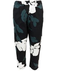 Marni Pantalones en algodón multicolor - Negro