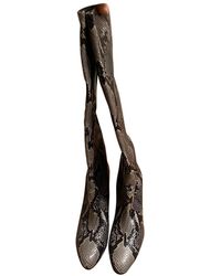 Diane von Furstenberg Exotenleder Stiefel - Grau