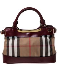 Burberry Leinen Shopper - Natur