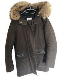 Sandro Mantel Baumwolle Khaki - Mehrfarbig