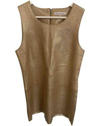 Sandro Leder Mini kleid - Mettallic