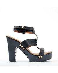 Givenchy Sandales \N en Cuir Noir - Multicolore