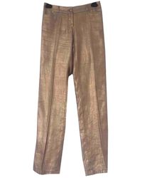 Chanel Pantaloni a sigaretta in Lino - Metallizzato