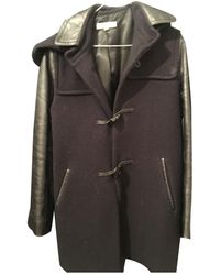 Sandro Blue Leather Coats