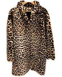 Sandro Fall Winter 2018 Black Shearling Coats - Multicolour