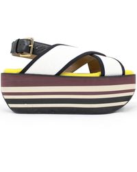 Marni Sandalias en lona blanco \N