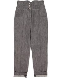 Chanel Jeans en Coton Gris