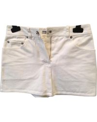 Chanel Shorts in Denim - jeans Bianco