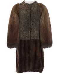 Marni Abrigo en piel marrón