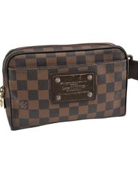 Louis Vuitton Brooklyn Leinen Taschen - Braun