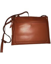 Sandro Orange Leather Handbag - Multicolour