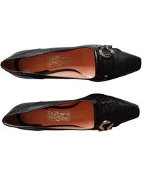 Ferragamo Scarpe col tacco in pelle nero \N