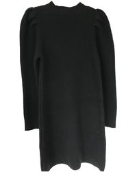 Sandro Wolle Mini kleid - Schwarz