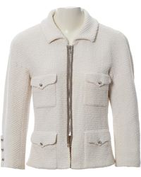 Chanel Vest \N en Coton Blanc - Multicolore