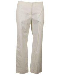 Valentino \n White Cotton Trousers