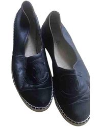 Chanel Leder Espadrilles - Schwarz