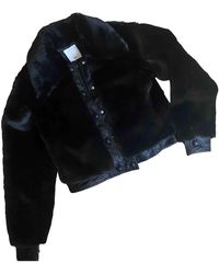 Sandro Fall Winter 2019 Leder Blazer - Schwarz