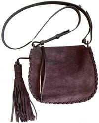 all saints burgundy bag