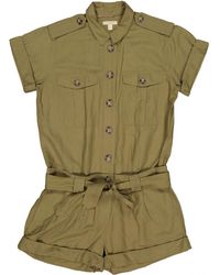 Burberry Pre-owned Khaki Silk Jumpsuits - Green