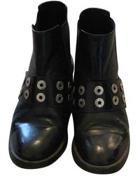 Sandro Leder Motorradstiefel - Schwarz