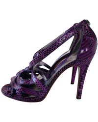 Diane von Furstenberg Exotenleder Sandalen - Lila