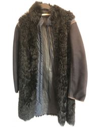 Marni Cappotto in Mouton - Nero