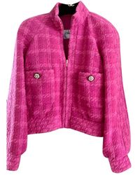 Chanel Chaqueta corta de Lana - Rosa