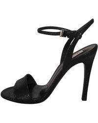 Max Mara Leather Sandals - Black