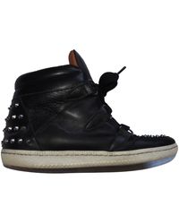 Sandro Albatorock Leder Sneakers - Schwarz