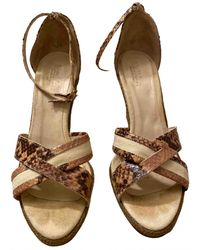 Max Mara Python Sandals - Natural