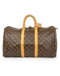 Louis Vuitton Keepall Brown Cloth Bag