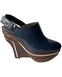 Marni Zoccoli in pelle marina - Multicolore