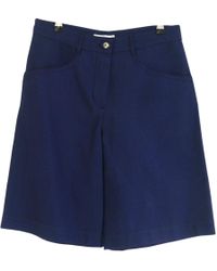 Chanel Shorts Baumwolle Blau