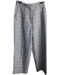 Sandro Leinen Karottenhose - Grau