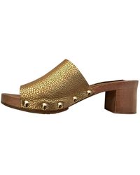 Diane von Furstenberg Leder Clogs - Mehrfarbig