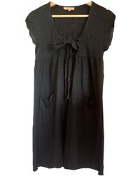 Sandro Leinen Mini kleid - Schwarz