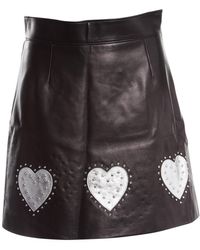 Miu Miu Jupe \N en Cuir Noir