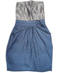 Sandro Seide Mini kleid - Mettallic