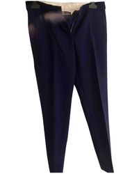 Maje Fall Winter 2018 Blue Cotton Trousers