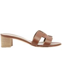 Oran Cuir Mules En Cuir En Mules Oran En Mules Oran Marron Marron jLq354AR