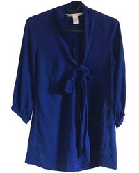 Diane von Furstenberg Seide Bluse - Blau