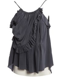 Isabel Marant Camisa en seda antracita \N - Multicolor