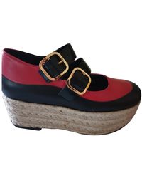 Marni Leder Espadrilles - Rot