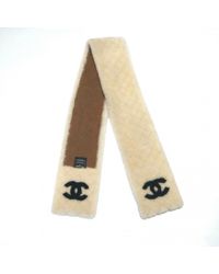 Chanel Bufanda de Oveja - Blanco