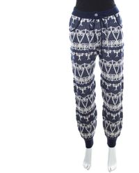 Chanel Pantaloni in cachemire marina - Blu