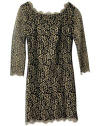 Diane von Furstenberg Spitze Mini kleid - Mettallic