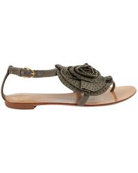 Giuseppe Zanotti Sandali in tela kaki \N - Multicolore